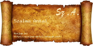 Szalma Antal névjegykártya